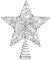 STOBOK Christmas Tree Topper,Star Glittered Lights Xmas Tree-top Lamp Ornament Party Home Christmas Tree Decor,Silver,30CM x 25CM