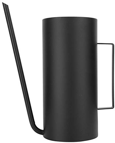 Long Spout Gießkanne - 50oz/1,5 Liter Edelstahl Gießkanne Retro Metall Gartenwerkzeug für Outdoor Indoor House Blumenpflanzen (Schwarz)