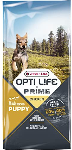 VERSELE-LAGA - Opti Life Prime Puppy – Huhn – Trockenfutter für Welpen aller Rassen – ohne Getreide – 12,5 kg