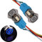 JIQI 2× 16mm Latching Druckschalter Metall 12V bis 24V 3A einrastend EIN/AUS Schalter mit blauem LED Symbol IP66 1NO1NC Selbstsichernde wasserdichte vorverdrahte Druckknopf Taster für Boot LKW RV Auto
