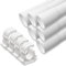MIDORI® Elektrorohr | 24m M20 20 mm Stangenrohr aus PVC | Gemufftes Leerrohr mit 50 Klemmschellen | Installationsrohr in Weiß
