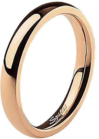 Taffstyle Band Ring Edelstahl Herrenring Damenring Partnerring Trauring Verlobungsring Damen Herren Rosegold Größe 52 (16.6) Breit 4mm