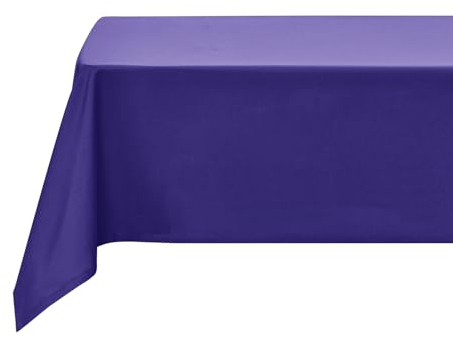 DWCN Lila Tischdecke Fleckschutz Abwaschbar Tischwäsche Wasserdicht Tischtuch für Esszimmer, Garten, Party, Hochzeiten oder Haushalt,140x240cm