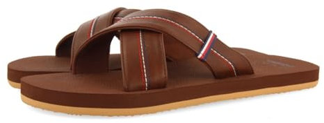 GIOSEPPO Chanclas Marrones con Pala Cruzada Y Detalles DE Colores para Hombre Elkton