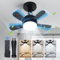 Ventilatore da Soffitto con Luce, BLITZWILL Ø38cm Mini Ventilatori da Soffitto Silenziosi con Telecomando e Illuminazione a LED, 6 Velocità, 3 Colori Dimmerabili, Estate-Inverno, Attacco E26/E27,Timer