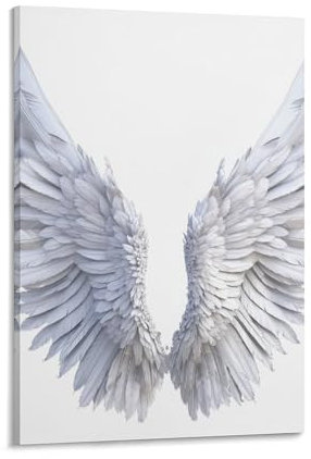 YTPONBCSTUG Flügel Engel 3D Wandbilder Leinwandbilder Bild Auf Leinwand Modern Kunstdruck Wanddekoration Wand Bild Design 24x36inch(60x90cm)