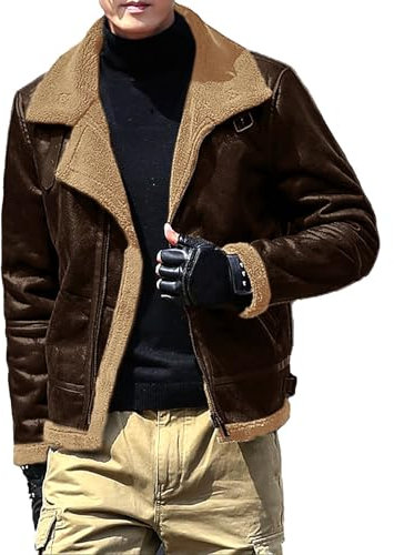 Guy Fawkes Night Deals Cocila Chore Jacket Integrated Lamb Men'S Jacket With Thickened Suede Jacket For Warmth Hooded Leather Jacket Men Funnel Neck Wool Coat Mens Mens Co Warehouse Deals Clearance