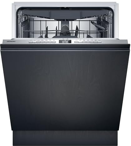 Siemens SN73EX22CE, iQ500, lavastoviglie intelligente completamente integrata 60 cm, Made in Germany, cassetto portaposate, varioSpeed Plus, cestelli flessibili, autoOpen dry per un'asciugatura