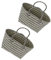 Alipis 2pcs Woven Jute Bag for Women Tote Bag Handles Shopping Basket for Vegetables