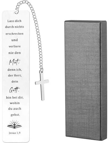Christian Lesezeichen mit Bibelvers und Kreuz Anhänger Inspirierendes Lesezeichen Christliche Geschenke Christian Lesezeichen Inspirierende Geschenke Mit Geschenkbox für Frauen Männer(SIZE:lass)