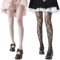 WOOKIT 2 Paire Collant Fantaisie Femme Collant Dentelle Blanc Collant Resille Noir (Noir + Blanc Rose)