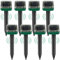 Ahuyentador de Topos Solar, IP65 Repelente Solar de Topo, 8 Pack Repelente de Animales Solar, Repelente Ultrasónico de Ratones, Ahuyentador de Ratas para Jardin, Anti Animales, Serpientes, Cucarachas