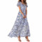 Mes Commandes, Robe Ete Femme Longue, Robe Femme Chic Et Elegant, Robe Boheme Mi Longue Fluide Femme Manches Courtes Robe Fleurie Col Rond Femme Marque Pas Cher Robe Violet Clair XL