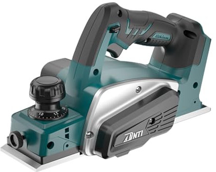 DNTI Pialla Elettrica a Batteria 15000RPM Piallatrice, Larghezza di Piallatura da 82mm e Profondità da 2mm Pialletto a batteria 20V 4.0aH 1* batteria e caricabatteria