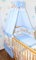 Himmel Vollstoff mit Himmelstange für Baby Kinder Bett Baumwolle Vollstoffhimmel D2