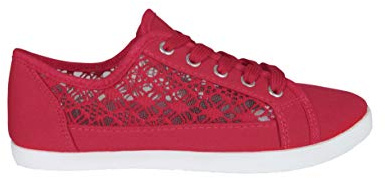 Women Ladies Canvas Plimsolls Lightweight Sneaker Trainers Casual Flat Shoes