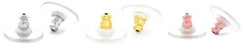 pewterhooter Women's 15 Pairs of Comfortable & Secure Earring Backs (Three Colours).