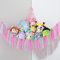 Amaca Giocattolo Per Animali Di Peluche Magazzinaggio Rete Portaoggetti Per Orsacchiotti Rete per Immagazzinaggio Ad Angolo Per Camera Dei Bambini(Rosa)