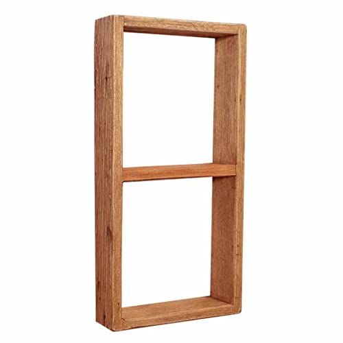 Casa Moro Wandregal Teramo Regal Bücherregal, schmales Regal aus recyceltem Teak-Holz 50 x 25 x 8 cm NUA007