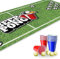 younikat Beer Pong Set I 180 x 60 cm I Spielfeldmatte mit Fußball Design I Inkl. 22 Partybechern und 6 Tischtennisbällen I Trinkspiel I Party-Spiele I dv1238