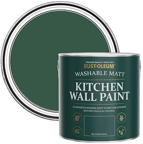 Rust-Oleum Abwaschbare Küchenwandfarbe in mattem Finish -Kiefernwald 2.5L