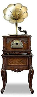 GaRcan Gramophone Bronze Vintage Classic Retro Antique Phonograph Gramophone Turntable Vinyl Record Playe Every family