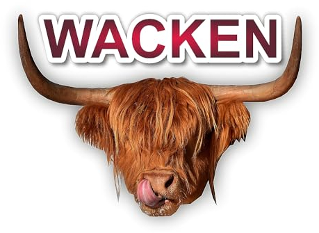 WildeBabsKLBT Highland Cow Kuh Kopf Zunge Wacken rot W07 30cm Hochwertige Premium Auto-Aufkleber Sticker Decal Autoaufkleber Aufkleber-Folie Wunschtext Tuning selbst gestalten Wunsch-Zahl