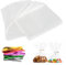 AIVEKE 100 Stück Durchsichtige Cellophantüten - 15x25cm Geschenktüten Plastiktüten Süßigkeiten Tüten Keksbeutel mit Metallischen Bindebaender für Party und Hochzeit Beutel