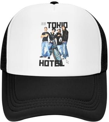 EIILHUED Erwachsene Tokio Hotel Team Tom Kaulitz Trucker Caps Mode Mesh Baseballmützen Snapback Caps Hut Sonnenhut Verstellbare Sportkappe