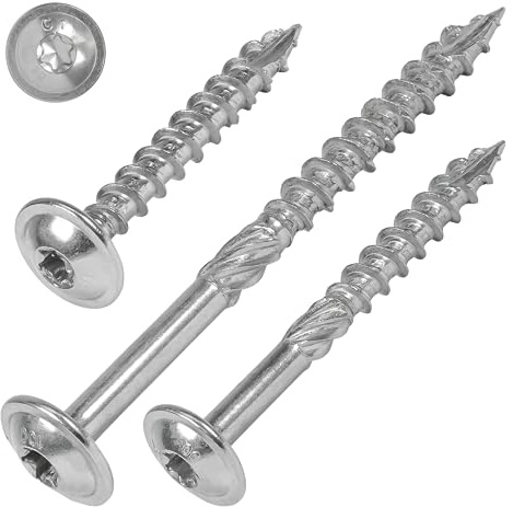 SCREW REBEL Tellerkopfschrauben 8,0 x 300 Edelstahl gehärtet, 50 Stück mit ETA Zulassung, TX40, martensitisch, Teilgewinde