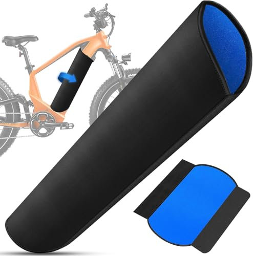 COCOMAX Housse de Protection Batterie Vélo Électrique en Néoprène, Protection Contre le Froid et la Saleté, Étanche, Protection Batterie Velo Electrique Pour Circonférence de Cadre de 28-38 cm