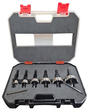 SET DI 6 FRESE TAZZA HSS DENTI IN METALLO DURO DA 16 20 25 30 32 35MM PER FERRO