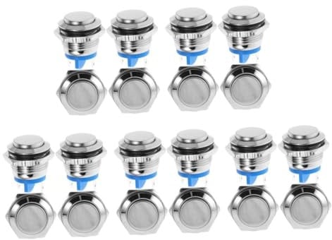 DOITOOL 5sets Solid Metal Doorbell Ring Push Button Chime for Home Office Easy to Install 4pcs*5
