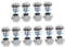 DOITOOL 5sets Solid Metal Doorbell Ring Push Button Chime for Home Office Easy to Install 4pcs*5