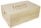 CHICCIE Holzbox Personalisiert mit Wunschtext Gravur 60x40x23cm Natur - Aufbewahrungsbox Spielbox Hochzeit Geburt Kinderzimmer Große Erinnerungsbox