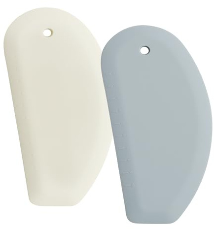 Silicone Dough Scraper(6.9 x 3.2) - 2 Pcs Flexible Bowl Scraper