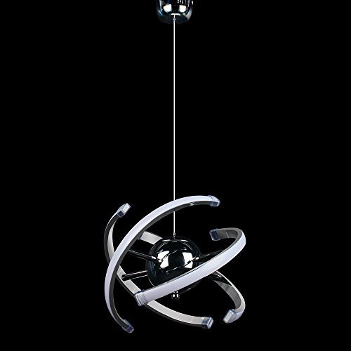 ELINKUME 26w Moderna Lampara Techo LED, Lamparas de Techo Salon Ajustable Creativa, Lampara de Techo Esférica Cromada, para Sala de Estar, Dormitorio y Restaurante