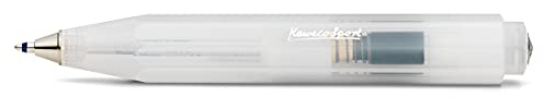 Kaweco FROSTED SPORT Kugelschreiber Natural Coconut I Business Kuli aus hochwertigem Kunststoff in Weiß I Sommerlicher 12 g Taschen-Kugelschreiber mit Herzkurvenmechanik I Druckkugelschreiber 10,5 cm