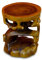 Kinaree Teak Beistelltisch Bonsai - 40cm Blumenhocker - Suar Holz Hocker in 2 Varianten