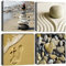 Artscope 4 Teilig Leinwandbilder mit Meer und Steine Motiv Kunstdruck - Moderne Wandbild für Badezimmer Wohnzimmer Wanddekoration - 30 x 30 cm