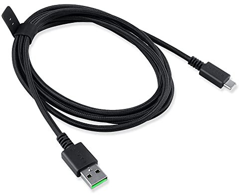HUYUN USB C to USB A Data Charging Cable Compatible for Razer BlackWidow V3 Pro Deathstalker V2 Pro Mechanical Wireless Gaming Keyboard (Black)