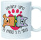 Taza (Como el Perro y el Gato) Tazas Originales de café y desayuno para Regalar a Amantes de las mascotas - llevarse como el perro y el gato - Cerámica 350 ml