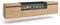 Skraut Home | Mobile TV Soggiorno | Ampio spazio a disposizione | 200x45x35cm | Per TV fino a 80 | Camino elettrico | Sospeso, da appendere | Stile moderno | Rovere e nero