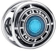 The Charmery Iron Metal Man Arc Reactor Charm 925 Sterling Silver Charm Compatible with Pandora Charms, and Many Other UK Charm Bracelets.