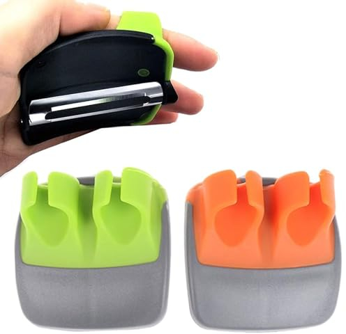 RSYHVG 2 Pcs Hand Vegetable Peeler Palm Peeler Rubber Finger Grips,Silicone Finger Grips Kitchen Gadget,Comfortable to Peel Pumpkin,Carrot,Cucumber,Potato and More