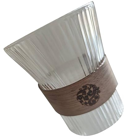 Cabilock 1 Taza de Agua de Vidrio Elegante de 330 Ml Taza Portátil Reutilizable para El Hogar Café Jugo Té Agua Chocolate Caliente