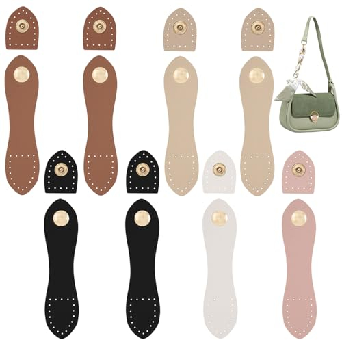 8pcs Leather Buckles Sew On taschenverschluss lederriemen mit druckknöpfen, taschenverschluss für häkeltaschen, druckknöpfe für leder, Geldbörsenzubehör, Druckknöpfe set