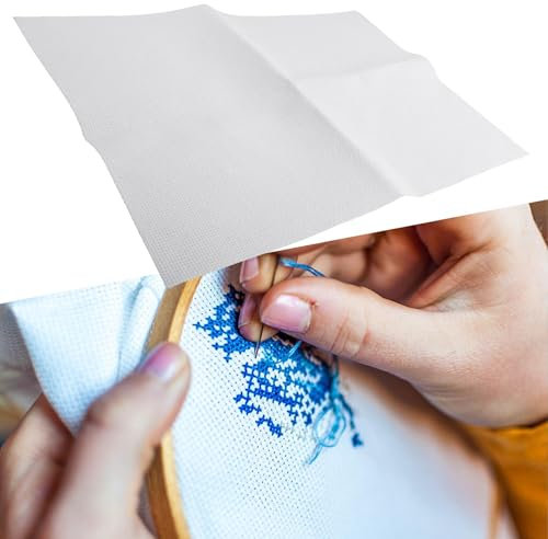 Aida - Tela para punto de cruz, tela de algodón de 11 quilates, rejillas limpias, manualidades