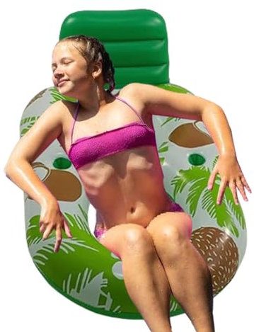 Matelas pneumatique Gonflable pour Piscine, lit Gonflable pour Piscine | Radeau d'eau extérieur - Flotteurs de lac et Jouets de Piscine Confortables, Flotteur de Chaise Longue de Piscine