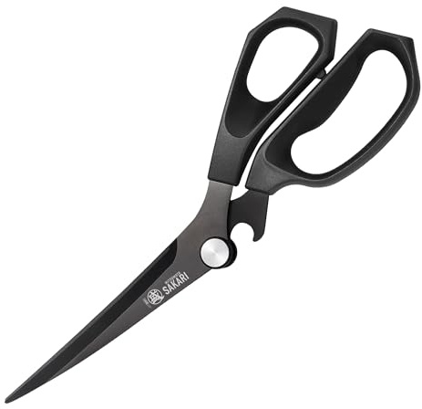 MITSUMOTO SAKARI Kitchen Shears, Titanium Plated, 3CR13MOV Steel
